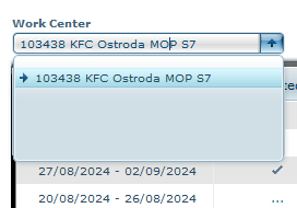 Wyb&oacute;r Work Center